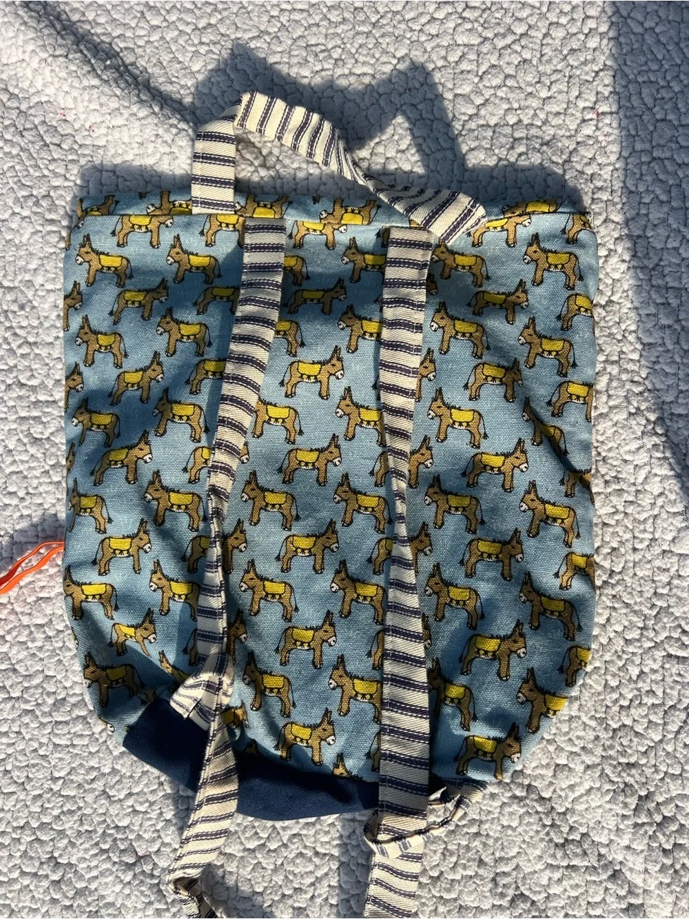 Poppy Treffry blue backpack